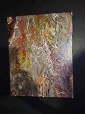 Mixed Metals 11x13  Original Abstract Unframed Canvas Dayton Ohio Local Artist