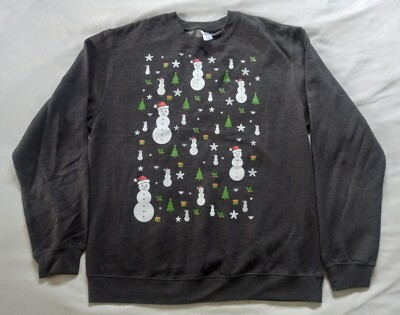 YOUNG JEEZY The Snowman Rap Hip-hop Christmas Sweater Gray MEN S Size LARGE NWOT