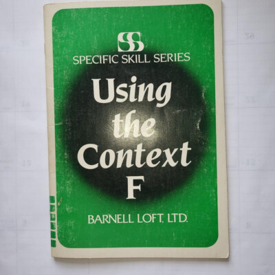  Specific Skill Series,''Using The Context '' Level G by R.A. Boning 1982, 3rd Ed.