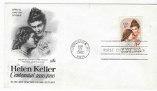 1980-FIRST DAY COVER-#1824-HELEN KELLER
