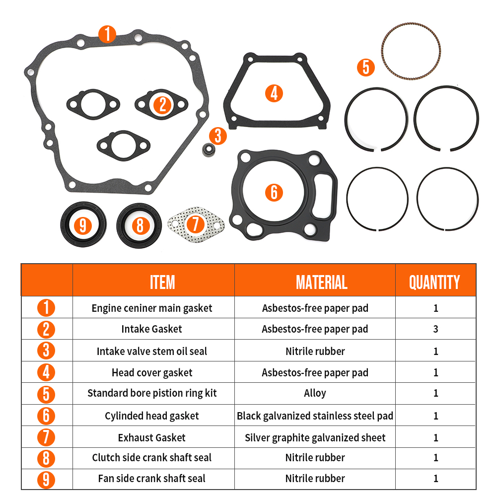For Yamaha Cart G16 G20 A 199602 Motor Engine Rebuild Kit Rings