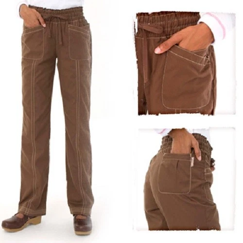 NEW KOI WOMEN'S KARLIE STRAIGHT LEG SCRUB PANTS 4 POCKET ELASTIC WAISTBAND #703 - Image 3 of 4