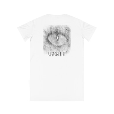 Personalized Women T-Shirt Dress | Pencil Sketch Effect | Custom Gift Idea