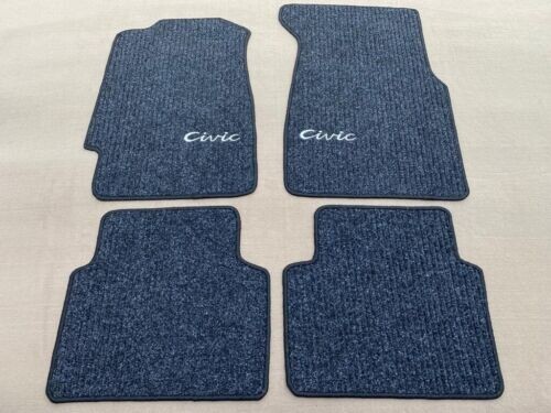 Pour Honda Civic EG 6 3DR SI DX CX tapis de sol noir nervuré tapis 4 pièces 1992-95 - Photo 1 sur 4