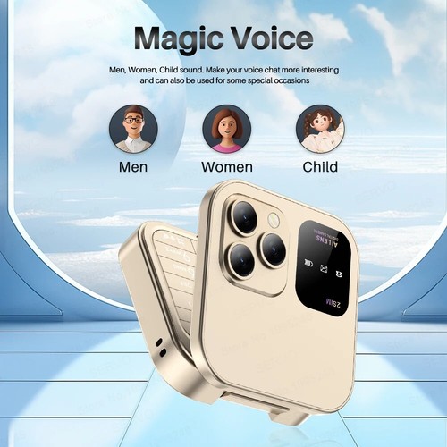 Mini Flip Mobile Phone 2G SIM Card Small Display Foldable Cell Phone Magic Voice - Picture 9 of 15