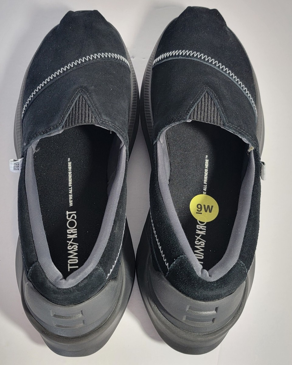 TOMS x KROST Alpargataa Gamma Black Suede Slip-On Shoes NWT Mens Size 8 TOMS x KROST Alpargata Gamma Suede Men Size 9 M Slip-On  main image 2