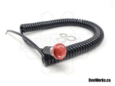 Trans Brake Mushroom Steering Button 16mm Hole Laser Etched - Momentary - Red