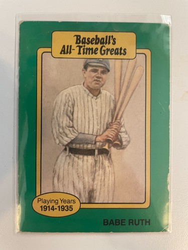 1987 HYGRADE BASEBALL'S ALL-TIME GREATS BABE RUTH CARD