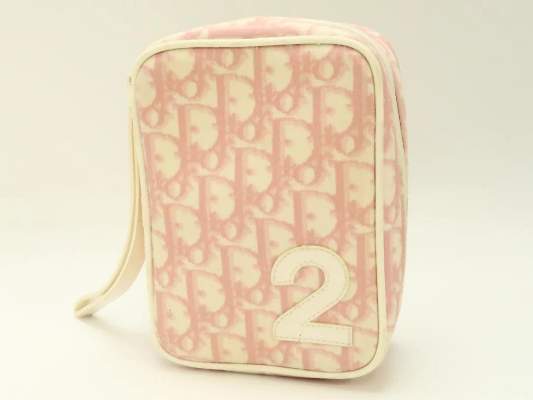 Pochette toile enduite Dior Trotter 11x15,5 cm occasion sans accessoires