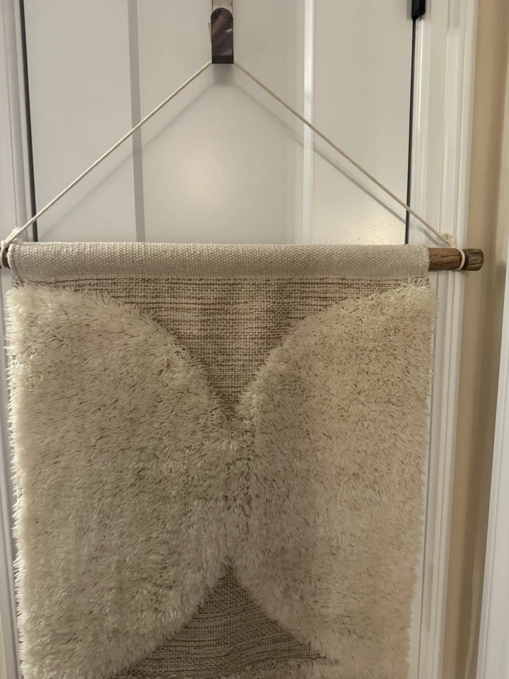 Macramé grande colgante de pared tejido a mano tapiz bohemio boho chic arte decoración del hogar Foto 4 de 4