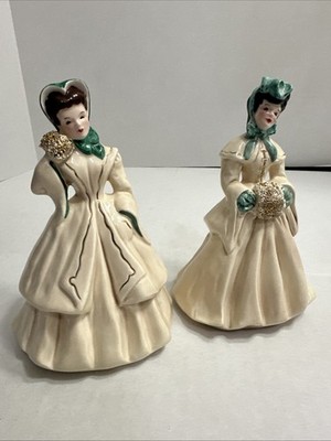 Vintage Florance Ceramics Irene And Elaine Figurine Victorian Pasadena
