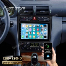 9" Carplay For Mercedes-Benz C320 C230 2000-2004 Android 14 Car Stereo Head Unit