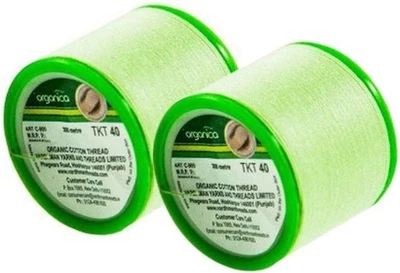 2 Spool x 300m Organica Organic Cotton Eyebrow Threading Thread - India