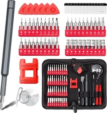 57-Piece Precision Screwdriver Set-Magnetic Bits for PC, Phone, Console