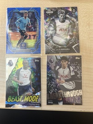 Topps Tottenham Hotspur 4-Card Luxury Lot - Bentancur /75 Bergvall RC King
