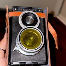Argus Argoflex Double Reflex Camera Vintage Antique With Case Untested 
