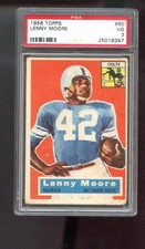 1956 Topps #60 Lenny Moore ROOKIE RC PSA 3 Graded Football Card Baltimore Colts