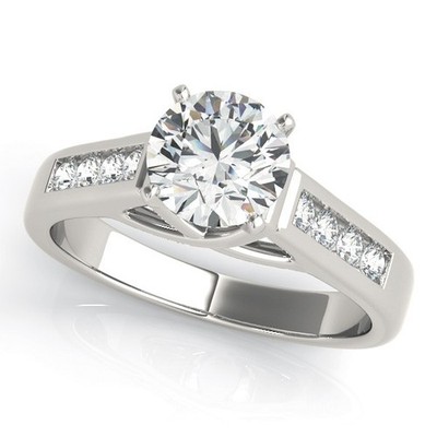 DE/VS 2,50ct Rundschliff Lab Grown Diamant Solitär Verlobungsring in Platin
