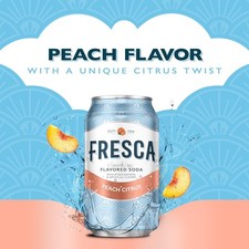 Fresca Peach Soda Sparkling Flavored Soft Drink 48Pk, 12Oz
