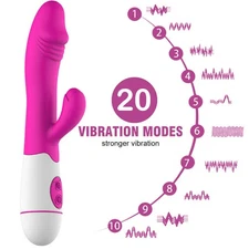 20 Speeds Rabbit Vibrator Sex Toys for Women Dildo G-Spot Massager