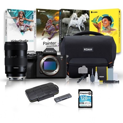 Sony Alpha 7 Mark IV FF Mirrorless Lens Camera 17-50mm Lens Bundle Vlogger