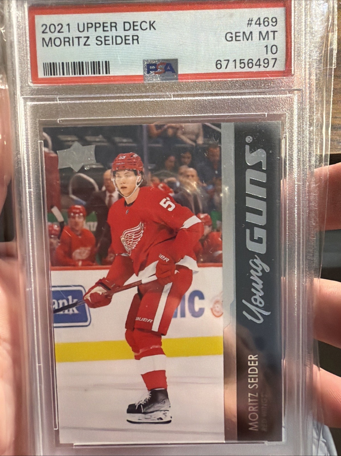 Moritz Seider Detroit Red Wings Young Guns PSA 10 2021-2022 Series 2 Hockey
