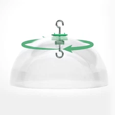 Rotating Dome Squirrel Baffle for Bird Feeders,Two-Ways:Bird Feeder Clear 