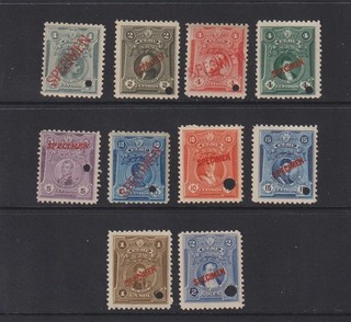 PERU 1904/24 Personalities Specimen MNH (1298)