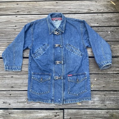 VTG No Excuse Sexy Jeans Clasp Snaps Boho Denim Jacket WOMENS Size Médium Toggle