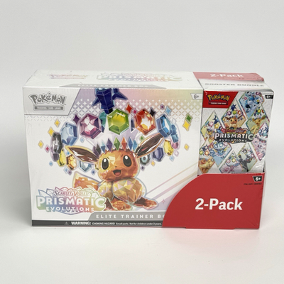 Pokémon Prismatic Evolutions ETB + Booster Bundle 2-Pack Costco