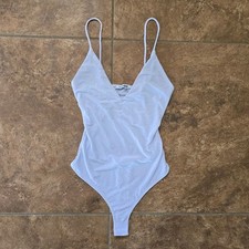 White FASHION NOVA Classic Thong Bodysuit