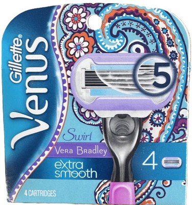 Gillette Venus Swirl Vera Bradley Limited Edition Razor Refills 4ct