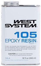 West System 105-A Epoxy Resin,Clear Pale Yellow