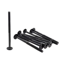 binifiMux 10 Pack M6-1.0mm x 80mm Joint Connecting Bolts Screws, Black, Hlaf ...