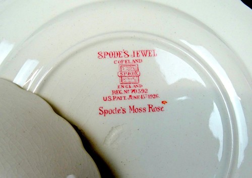 Copeland Spode Jewel Porcelain Moss Rose Antique 2 1/2" Cup & Saucer Trio 1926- - Picture 9 of 13