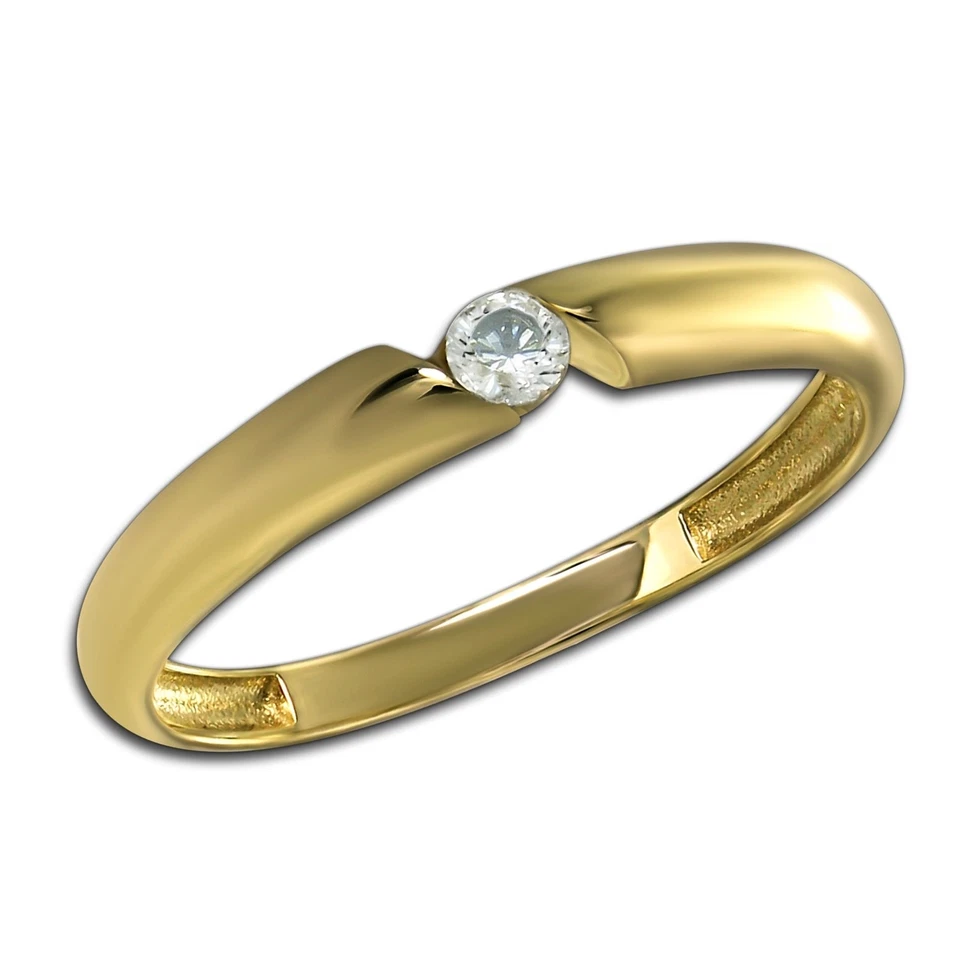GoldDream Gold Ring Classic Gr.56 333er Zirkonia Gelbgold Damen GDR568Y56 - Bild 3 von 4