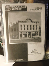 Vintage New Old Stock USA Made Woodland Scenics N Scale Kit #8 Bank & Trust Co.