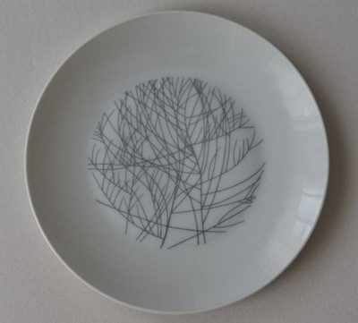 Rosenthal Form 2000  graue LINIEN Kuchenteller sehr selten rar