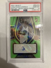 2021-22 Select JONATHAN KUMINGA Neon Green Prizm /99 Auto PSA 10 Rookie RC