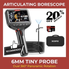 1080P Endoscope Camera 2-Way 360° Industrial Inspection Articulating Borescope