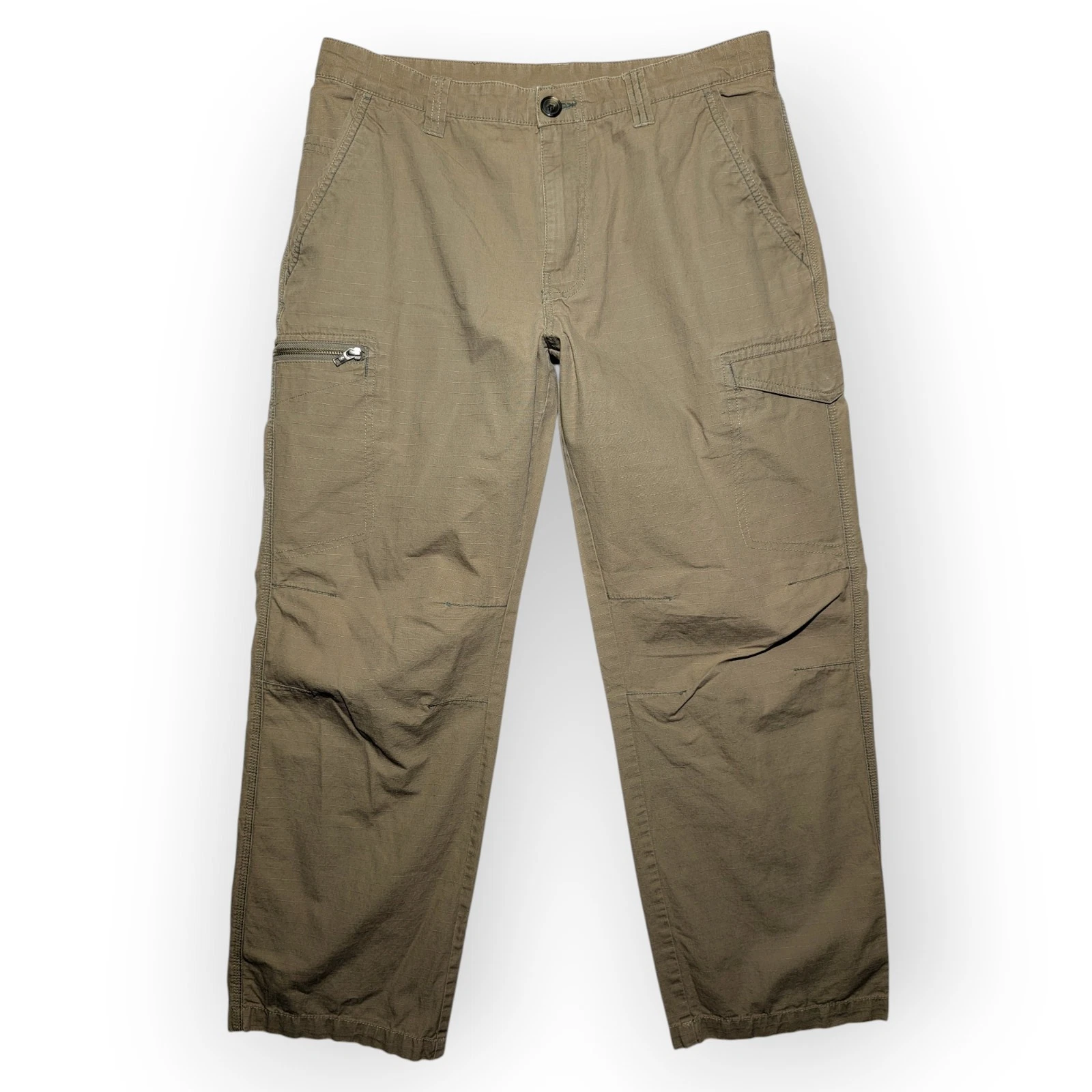 Columbia Ripstop Hiking Pants 36x30 Tan Cargo Outdoor Trail Utility