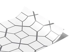 Rwraps Monochrome Mosaic Bathroom Flooring Gloss Vinyl Film Wrap 59in x 6in