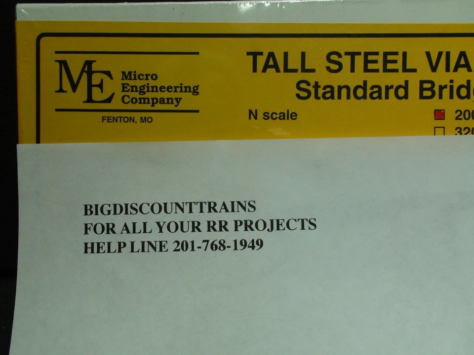 Micro- Engineering #75-518 N SCALE TALL STEEL VIADUCT STANDARD BRIDGE 200' FEET - Image 2 of 4