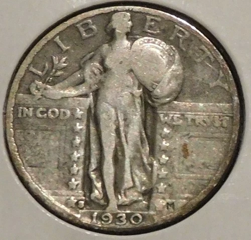 Silver Quarter - Standing Liberty (Spotty tarnish) - 1930-S [120]