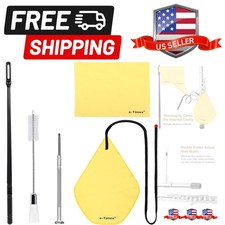 Kit cura flauto comprensivo di asta, spazzola, cacciavite, panno cotone quadrato e integ...