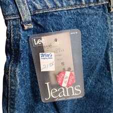 New Vintage Girls Jeans 12 23x27 Lee Banded Yoke Relaxed Fit Pepper Wash USA 80s