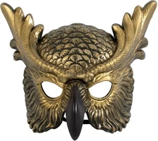 whitefeather Decorative Owl Masquerade Mask, Half Face, Halloween Costume Access