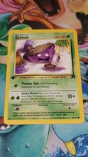 Grimer 57/82 1st Edition Team Rocket Pokemon Card WOTC Vintage LP