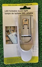 Brand New LED Foldable Book Light Battery Included New In Box Silver
