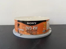 Sony DVD-RW recordable blank discs: 1-2X, 4.7 GB, 120 min (18 count) spindle box